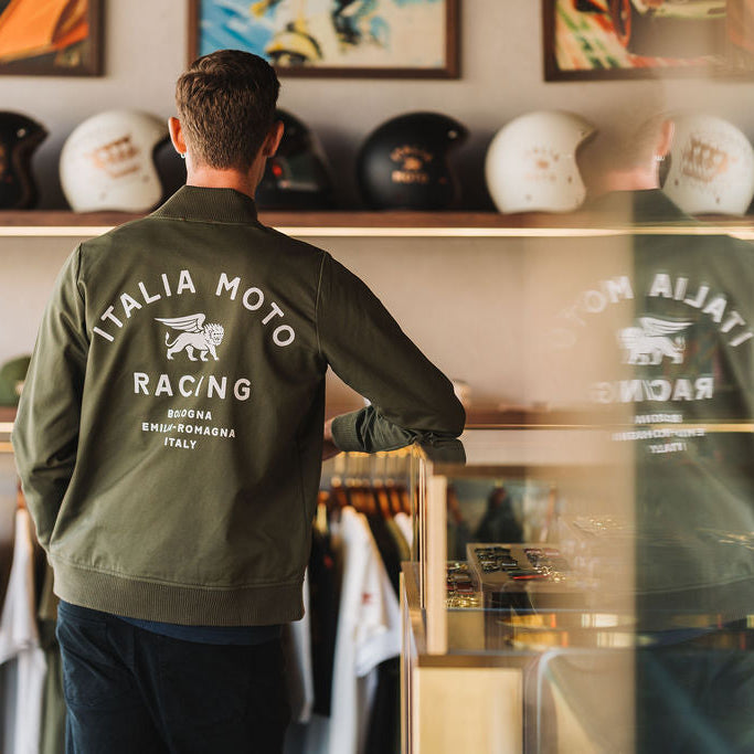 Moto Bomber Jacket - Green