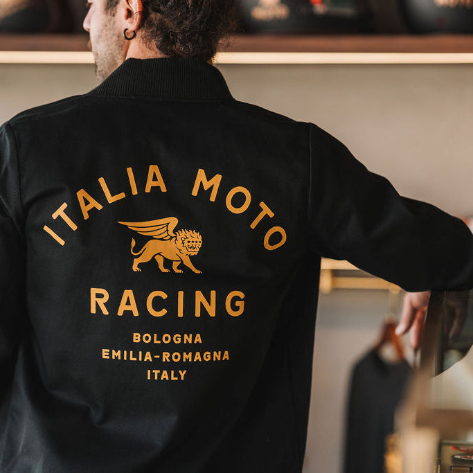 Moto Mens Bomber Jacket - Black