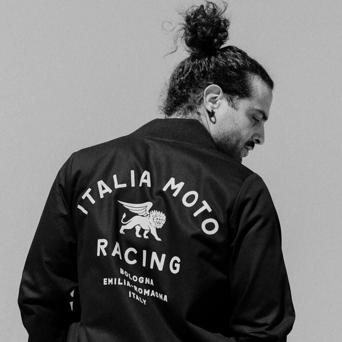 Moto Mens Bomber Jacket - Black