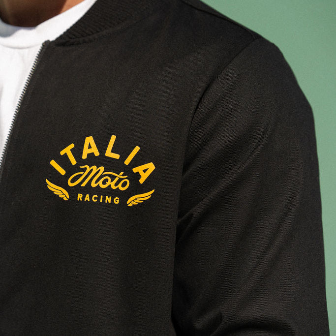 Moto Mens Bomber Jacket - Black