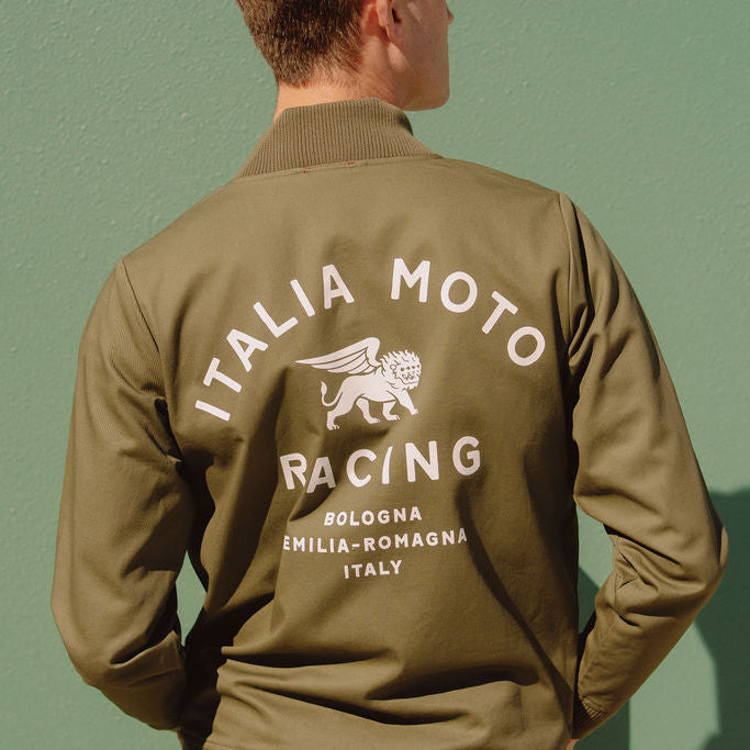 Moto Bomber Jacket - Green