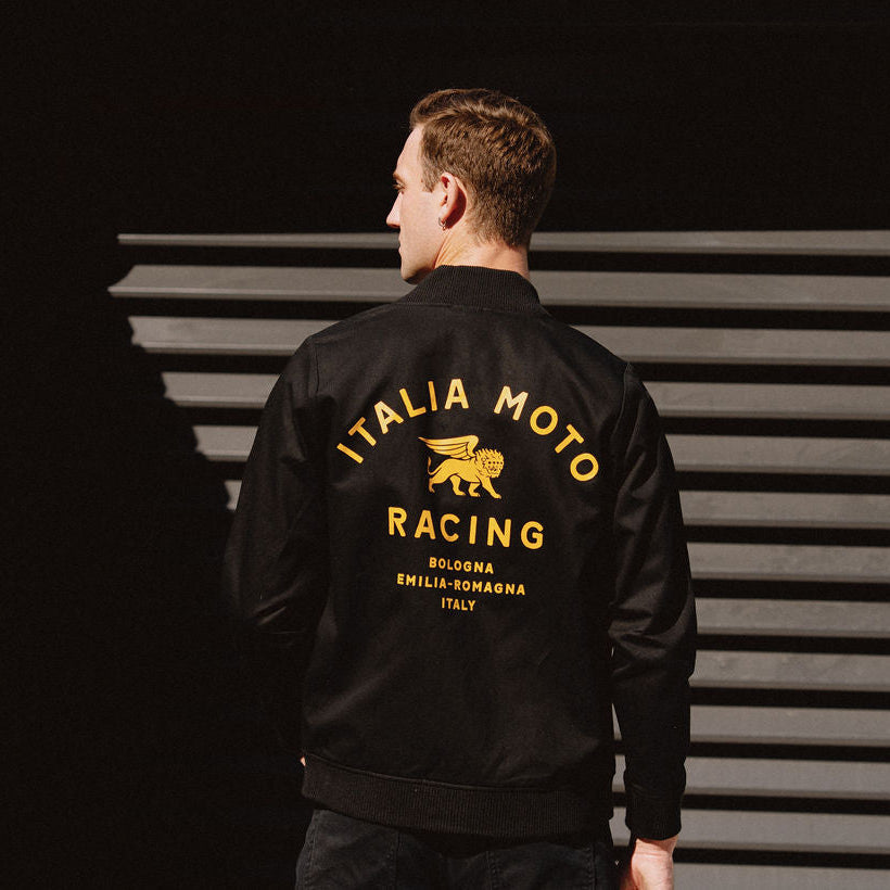Moto Mens Bomber Jacket - Black