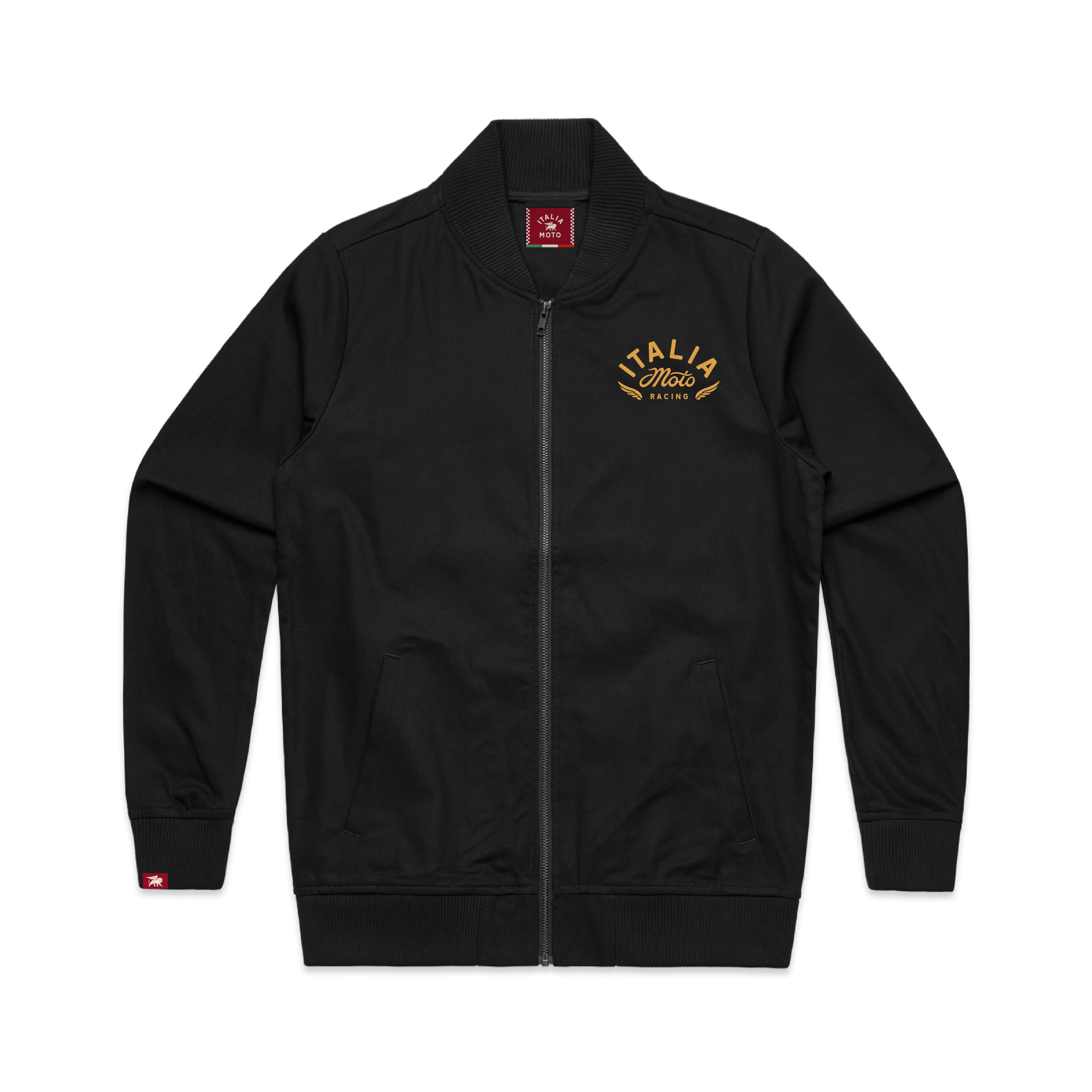 Moto Mens Bomber Jacket - Black