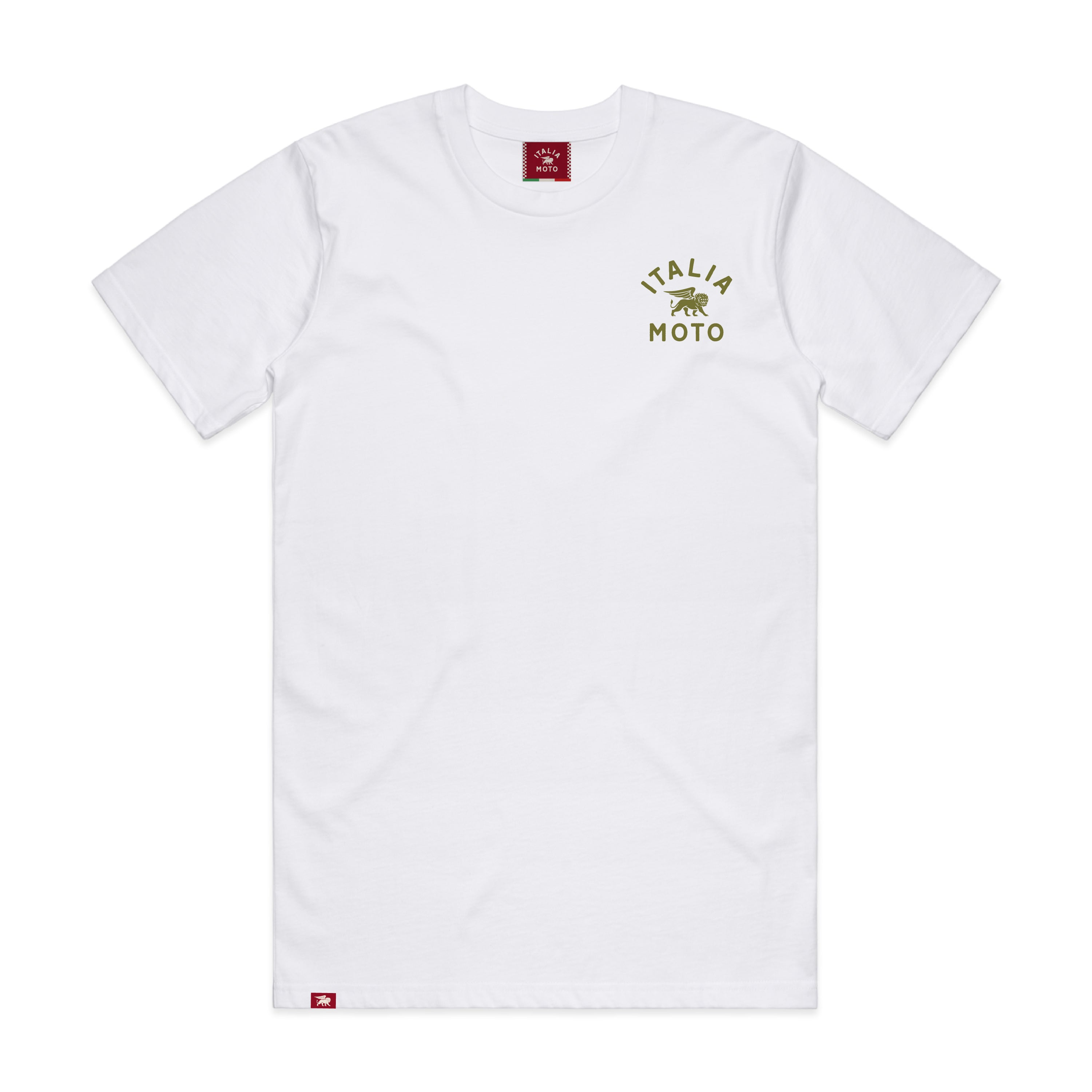 Moto Mens Classic Tee - White – Italia Moto