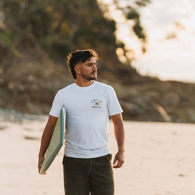 Moto Mens Classic Tee - White