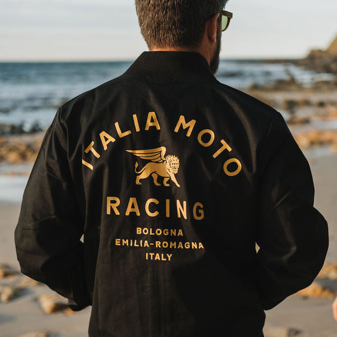 Moto Mens Bomber Jacket - Black